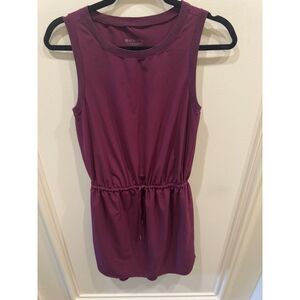 Athletes Dress One Piece Purple Stretch Size Xxs Drawstring